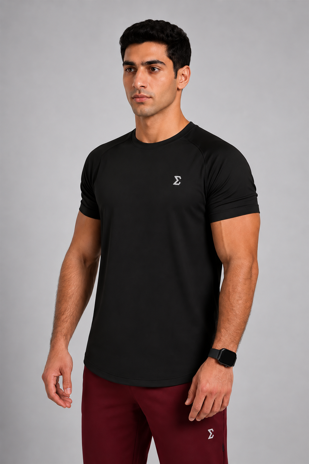 Black Rush T-Shirt - Three-Quarter - Sigma Fit