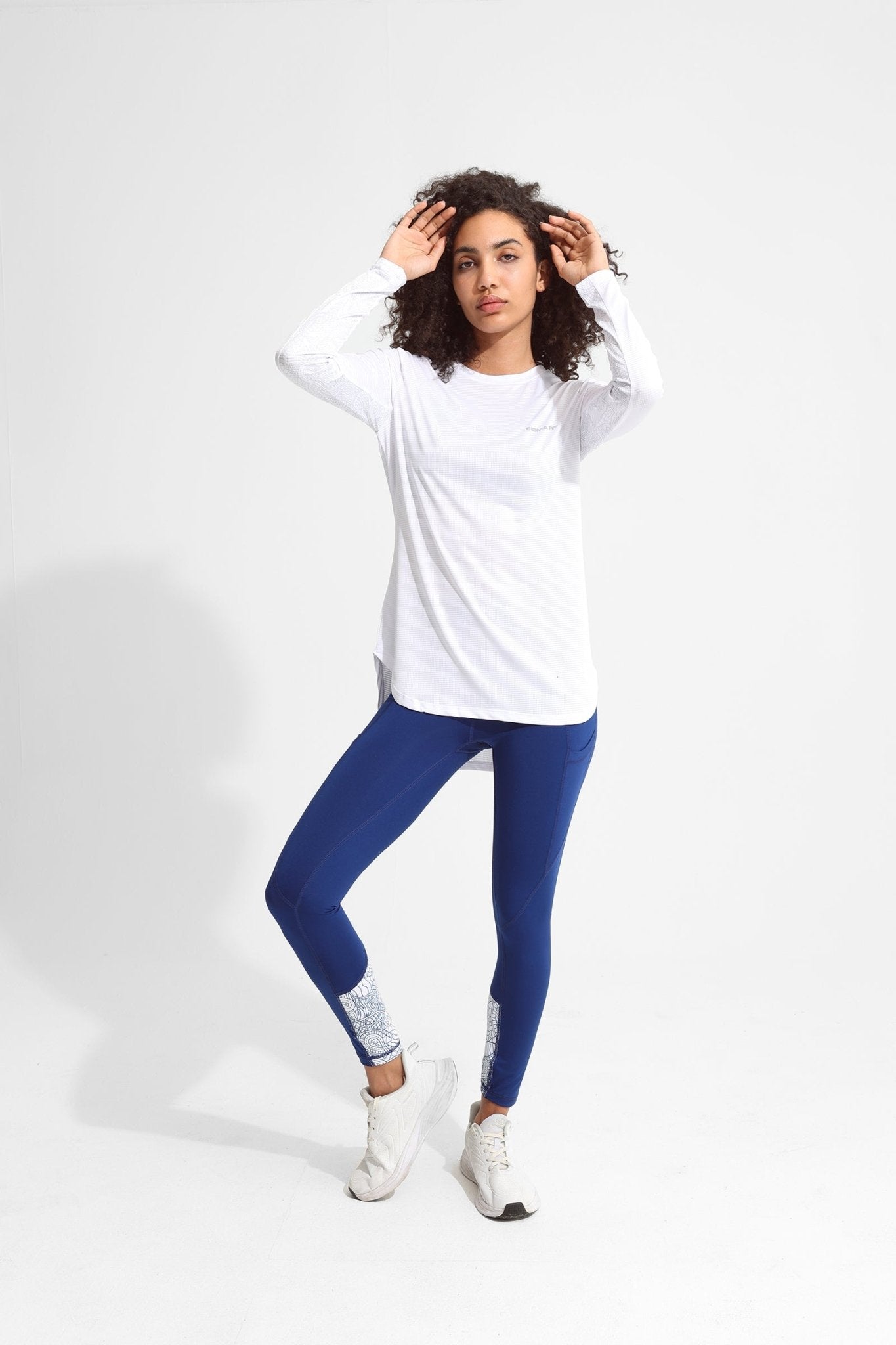 New White Basic Women Long Sleeve - Sigma Fit