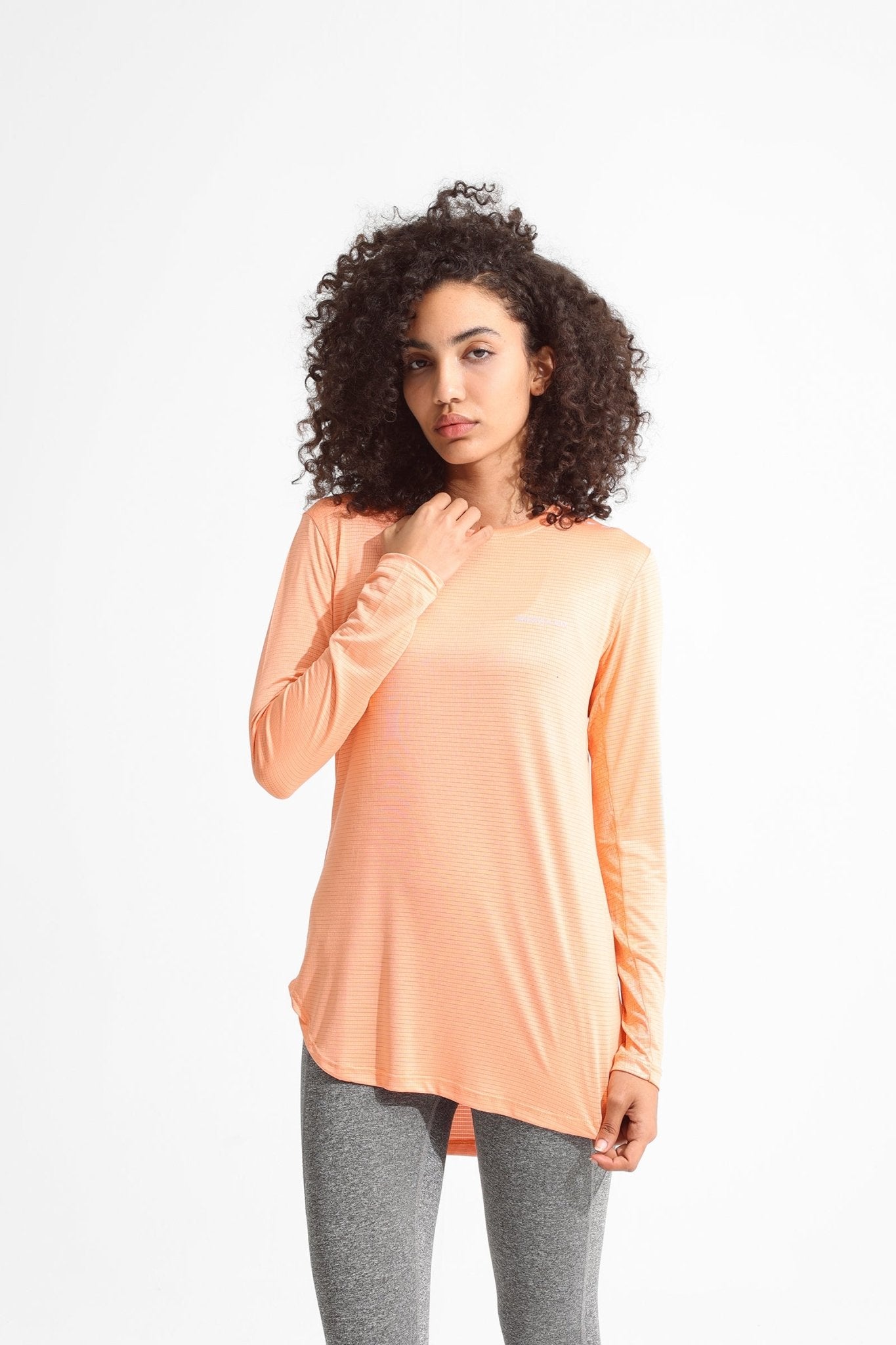 Peach Pink Basic Women Long Sleeve - Sigma Fit