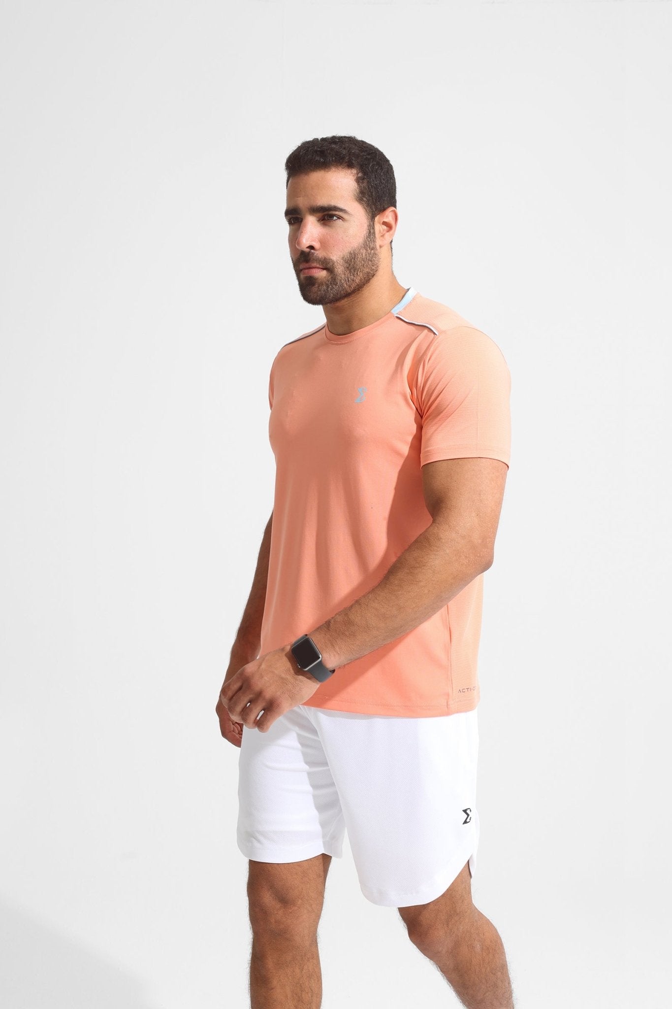 Peach Pink Racket Sports Tee - Sigma Fit