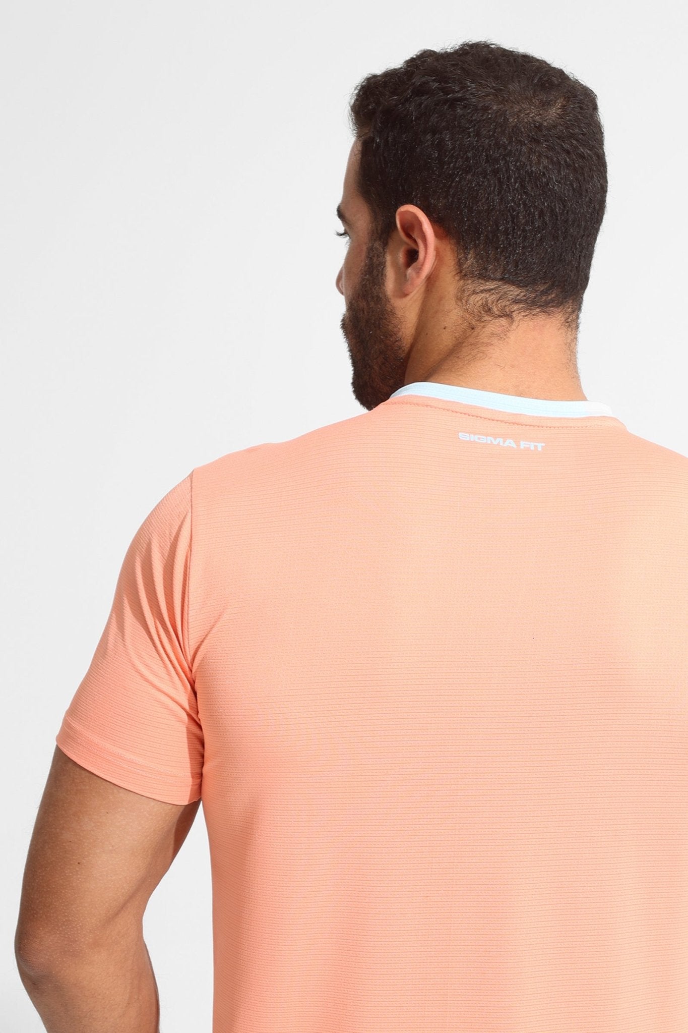 Peach Pink Racket Sports Tee - Sigma Fit