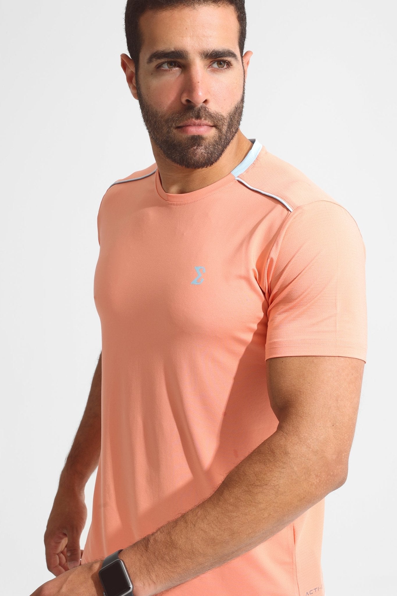 Peach Pink Racket Sports Tee - Sigma Fit