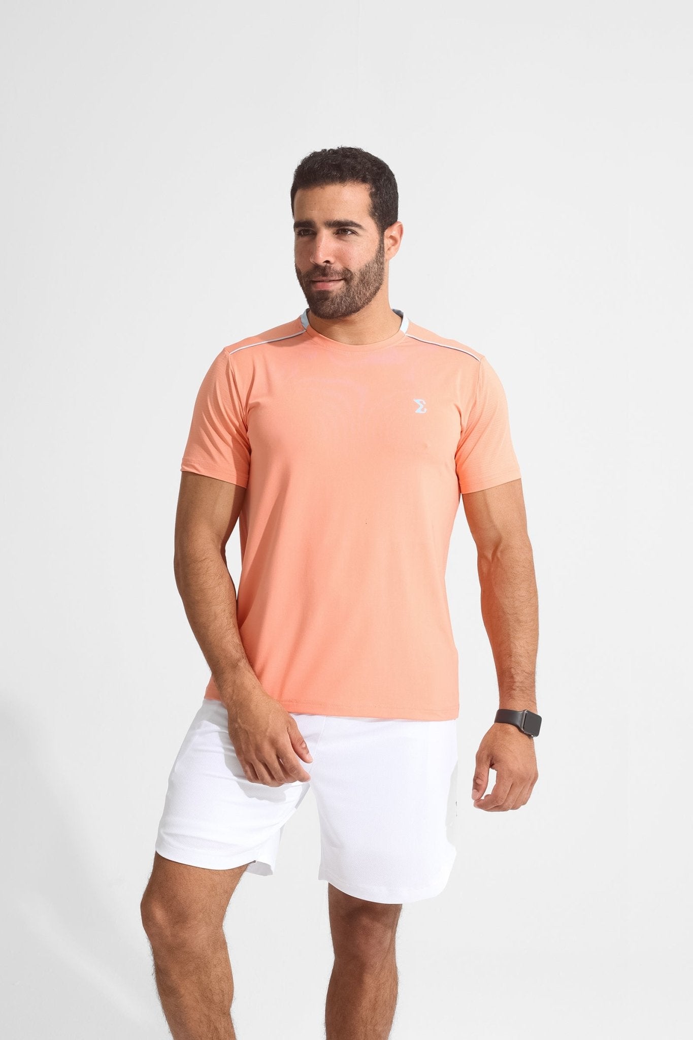 Peach Pink Racket Sports Tee - Sigma Fit