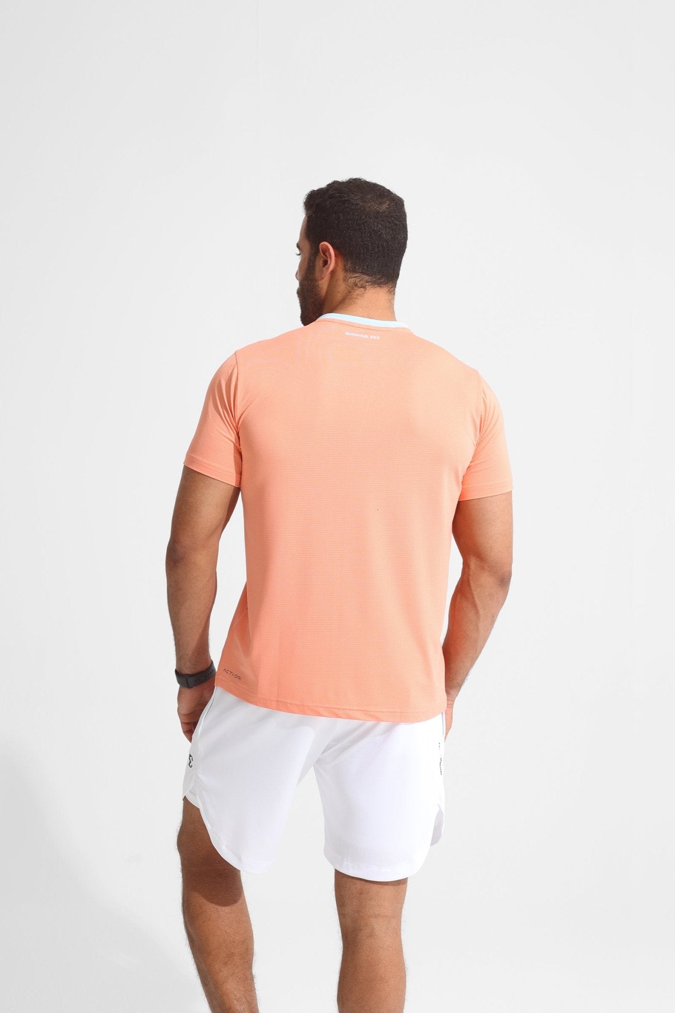 Peach Pink Racket Sports Tee - Sigma Fit