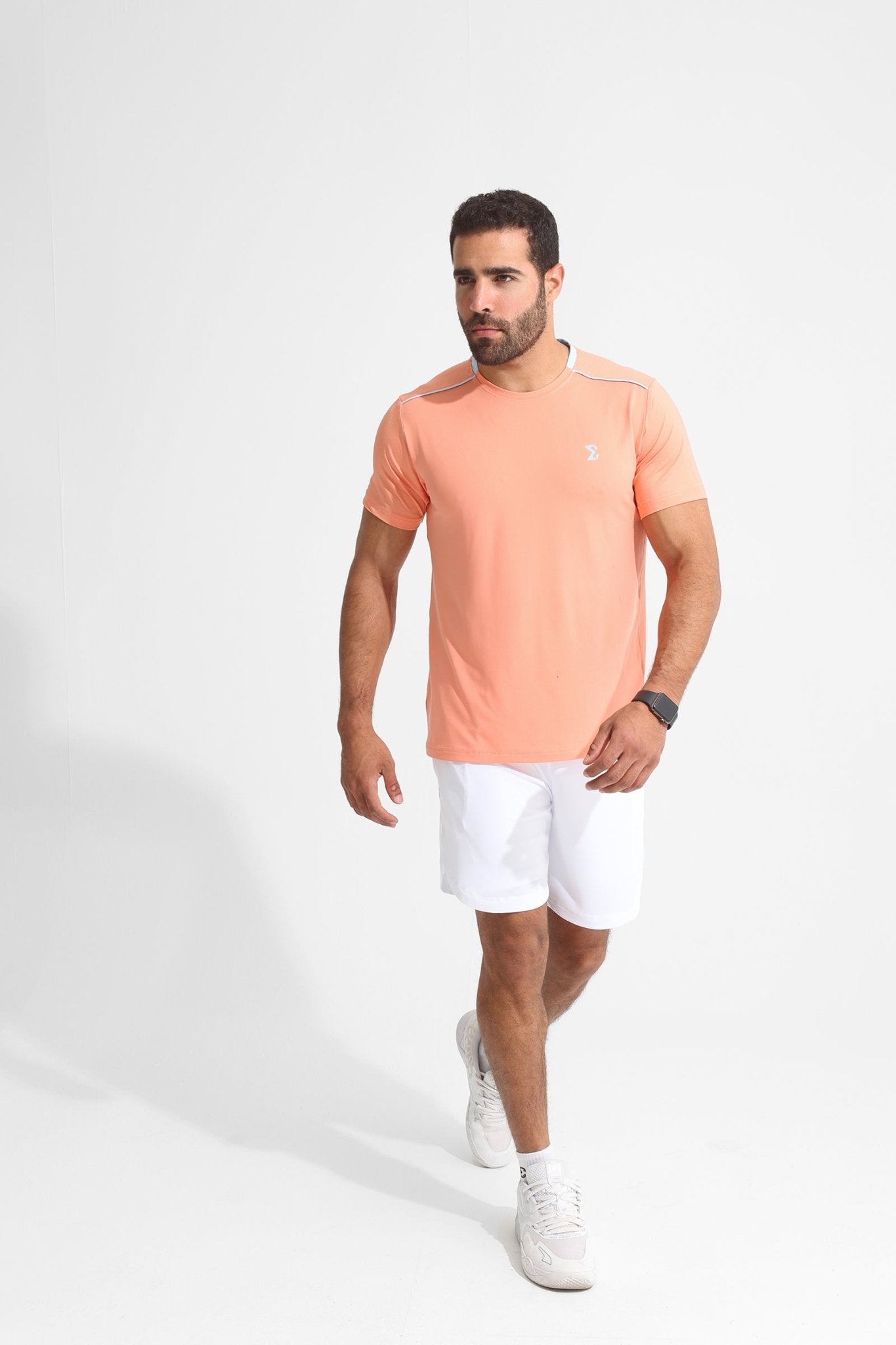 Peach Pink Racket Sports Tee - Sigma Fit