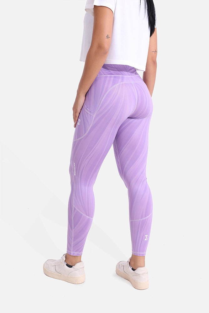 Purple Rose Dynamic Waves Leggings - Sigma Fit