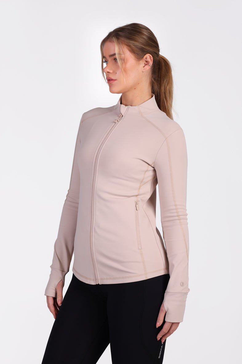 Quick Zip Jacket Beige - Sigma Fit