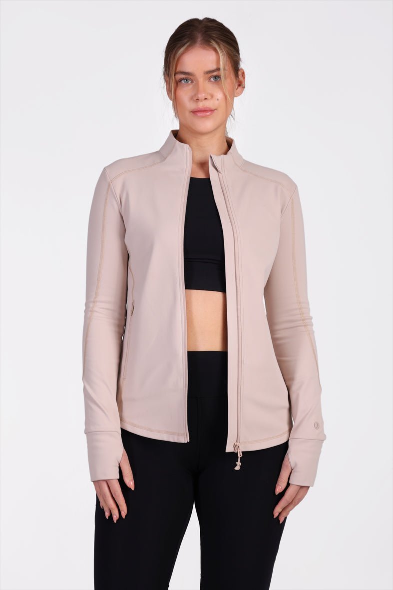 Quick Zip Jacket Beige - Sigma Fit
