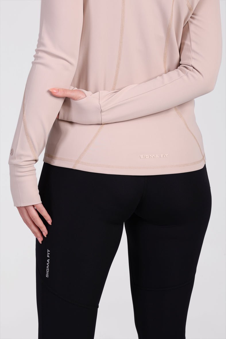 Quick Zip Jacket Beige - Sigma Fit