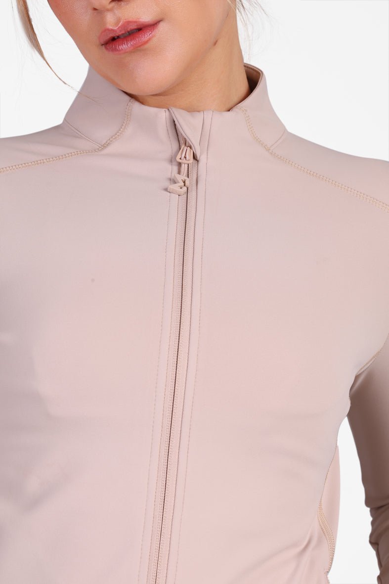 Quick Zip Jacket Beige - Sigma Fit