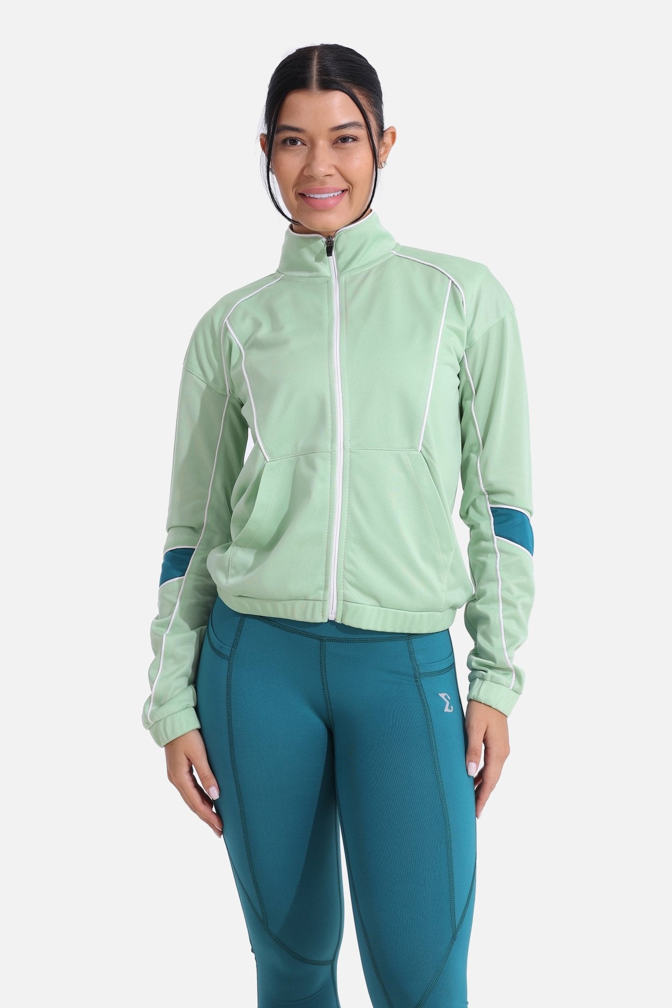 Quiet Green Tracksuit Jacket - Sigma Fit