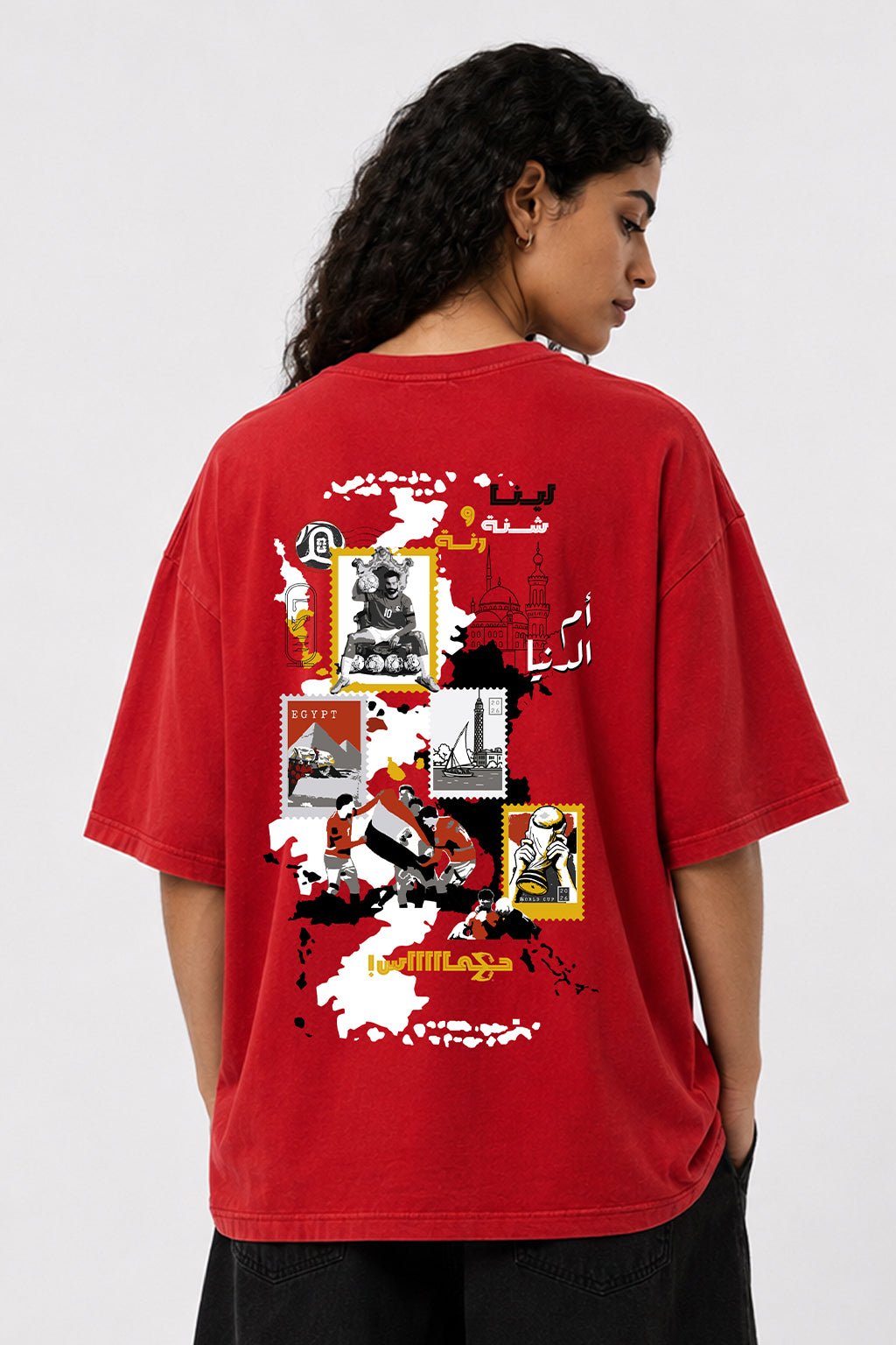 Ranah Egypt Fan Oversized T-Shirt - Red - Sigma Fit