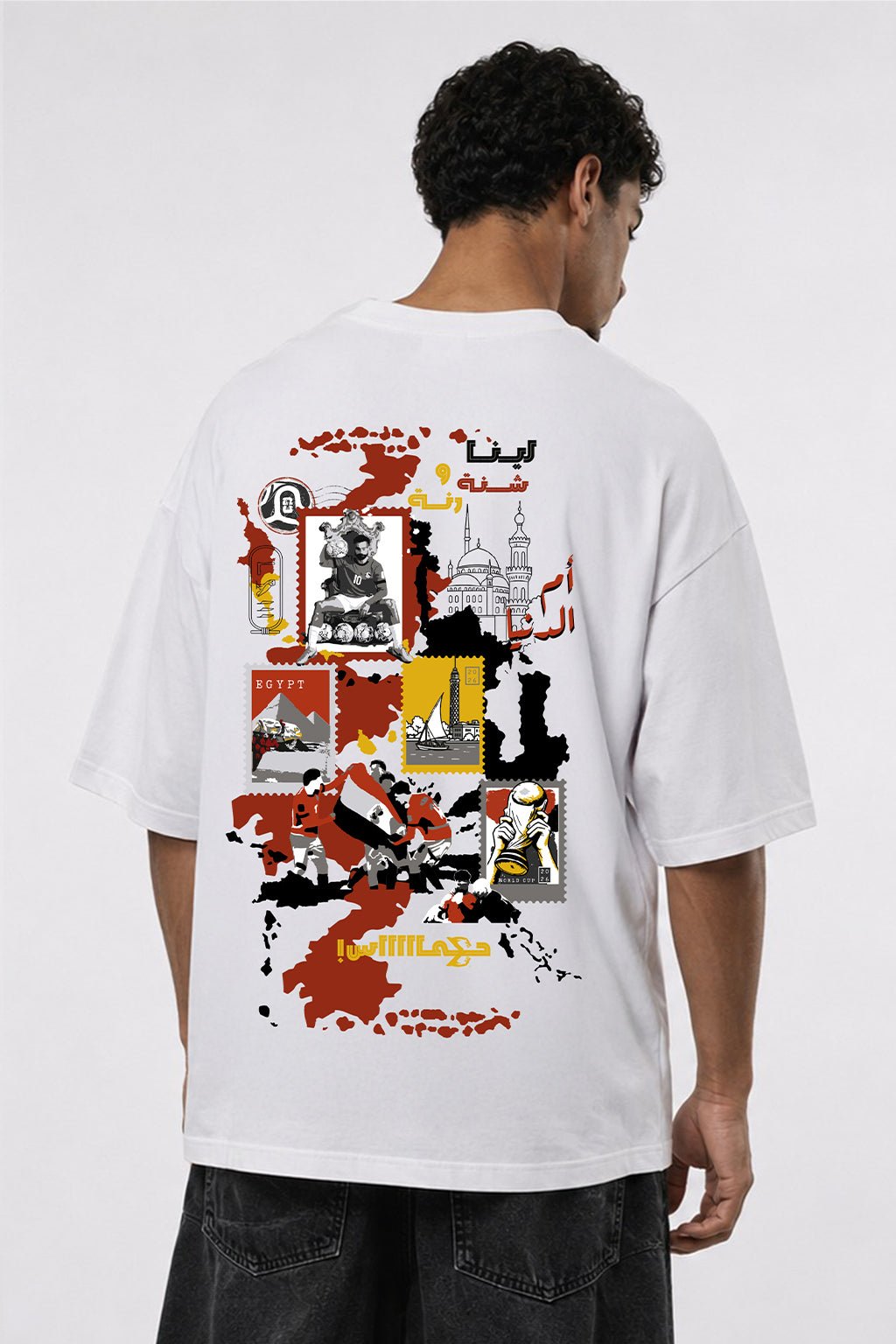 Shanah Egypt Fan Oversized T-Shirt - White | Sigma Fit