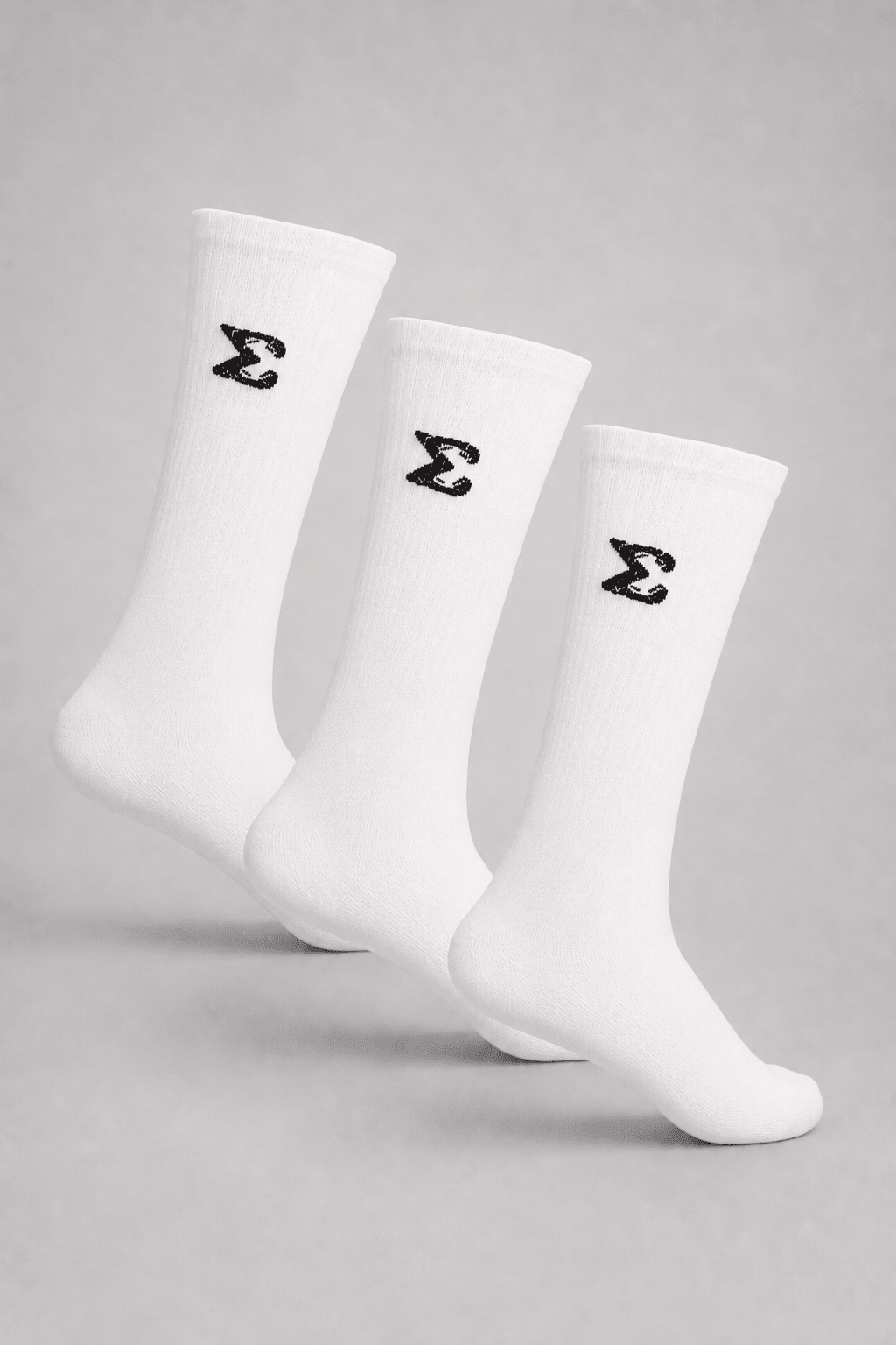 Sigma Crew Socks - White (Pack of 3 Pairs) - Sigma Fit