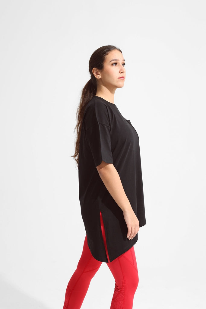 Sigma Fit Oversized Absrtact Tee - Black - Sigma Fit
