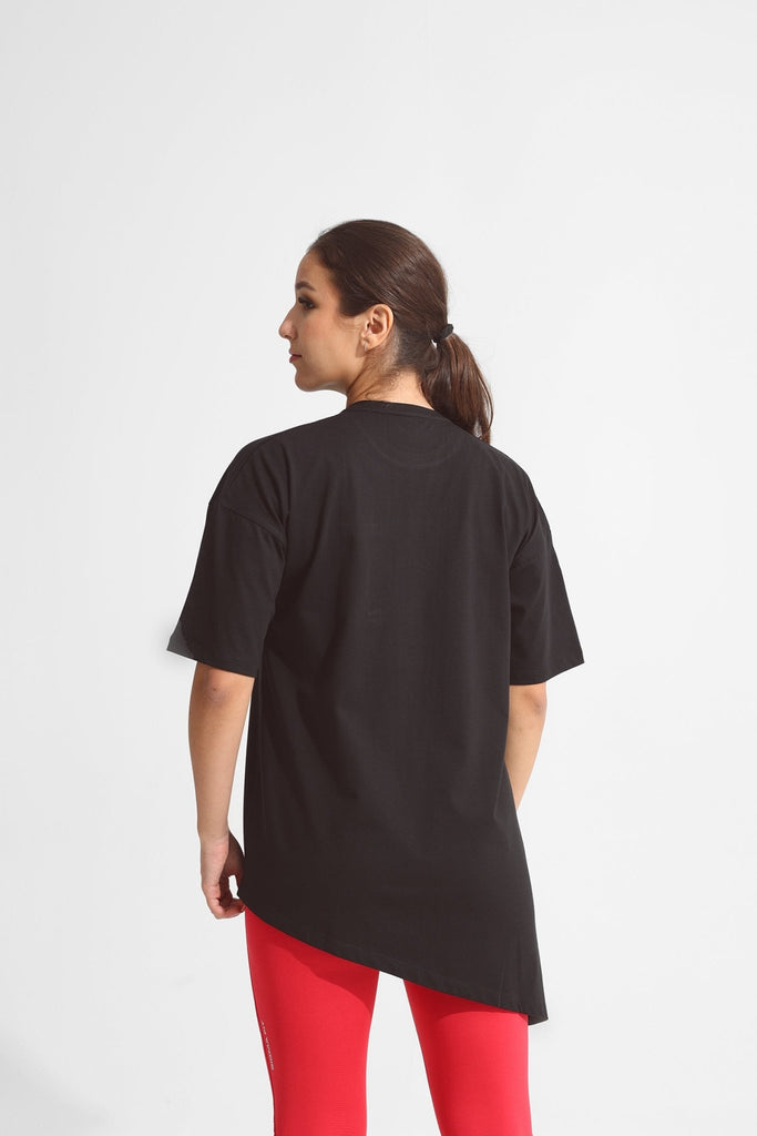 Sigma Fit Oversized Absrtact Tee - Black - Sigma Fit
