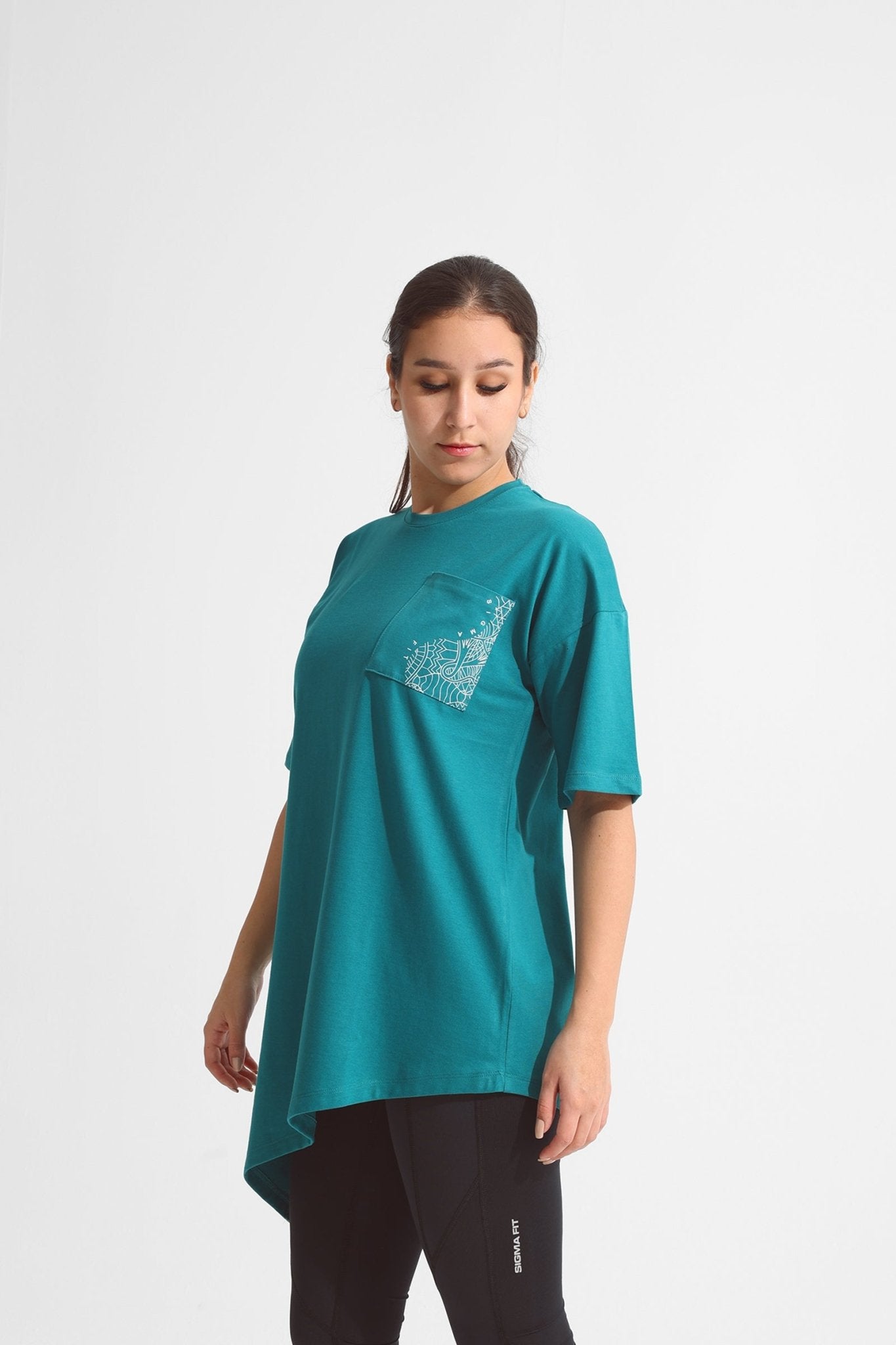 Sigma Fit Oversized Absrtact Tee - Shaded Spruce - Sigma Fit