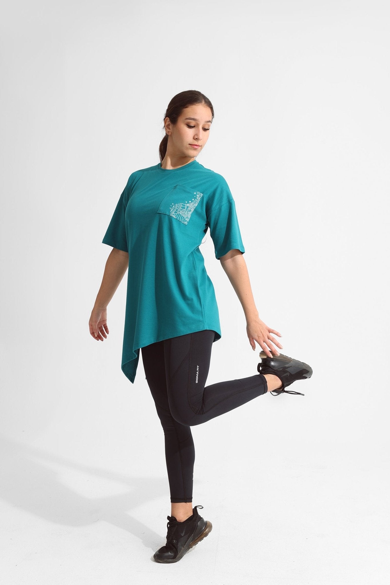 Sigma Fit Oversized Absrtact Tee - Shaded Spruce - Sigma Fit