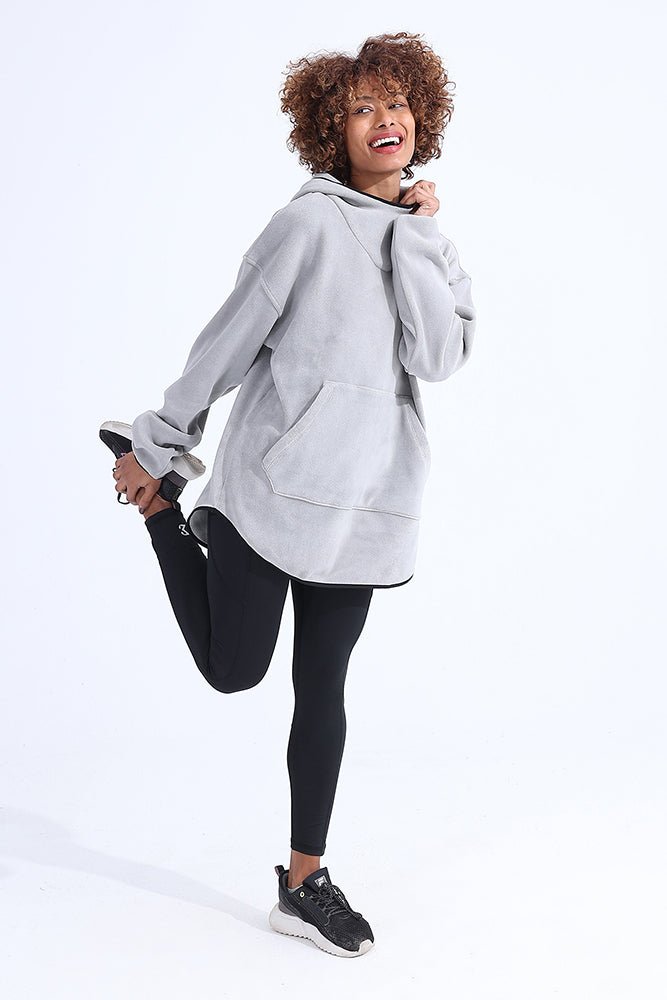 Unsiex Gray Fleece Hoodie - Sigma Fit