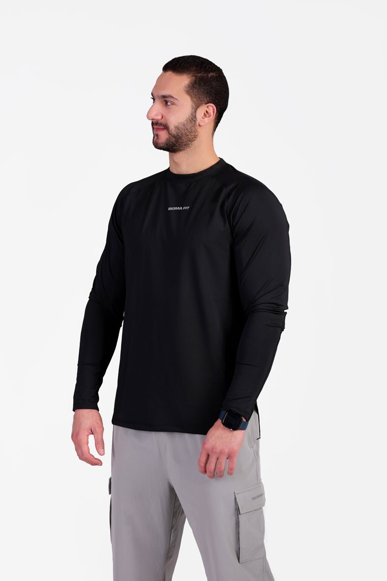 Warm Lock Tee Black - Sigma Fit