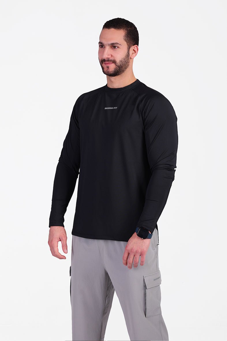 Warm Lock Tee Black - Sigma Fit