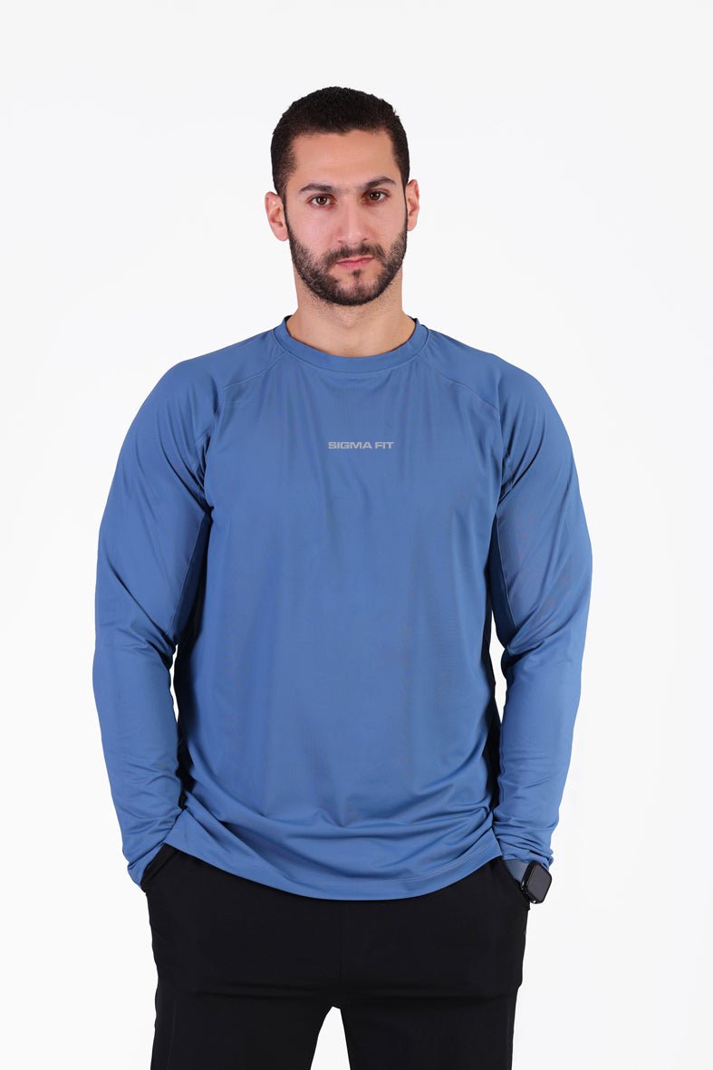 Warm Lock Tee Petrol Blue - Sigma Fit