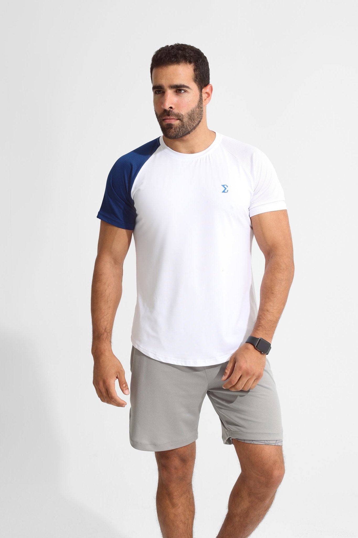 White Basic Raglan Tee - Sigma Fit