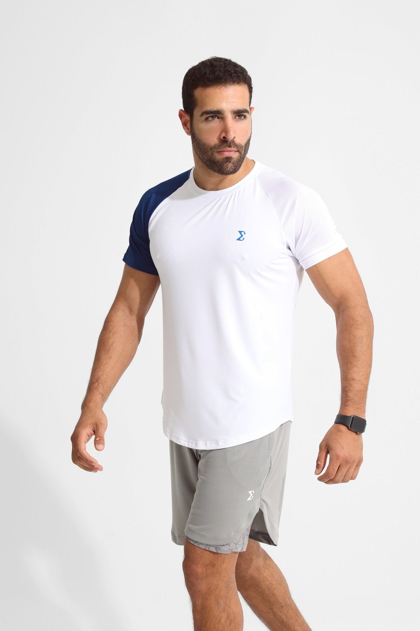 White Basic Raglan Tee - Sigma Fit