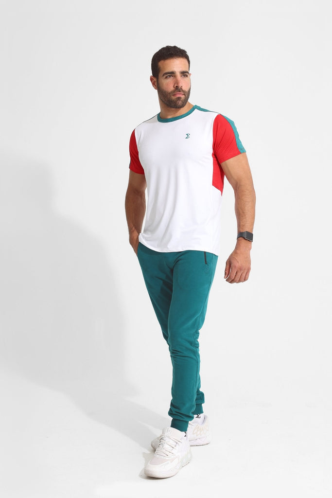 White Contrast Tee - Sigma Fit