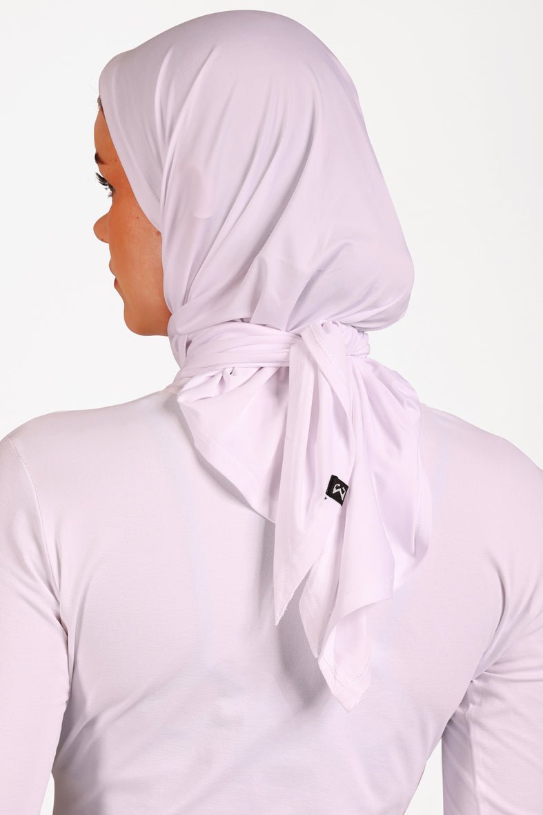 White Easy Wrap Sports Hijab | Sigma Fit