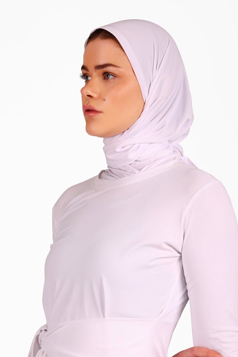 White Easy Wrap Hijab - Sigma Fit