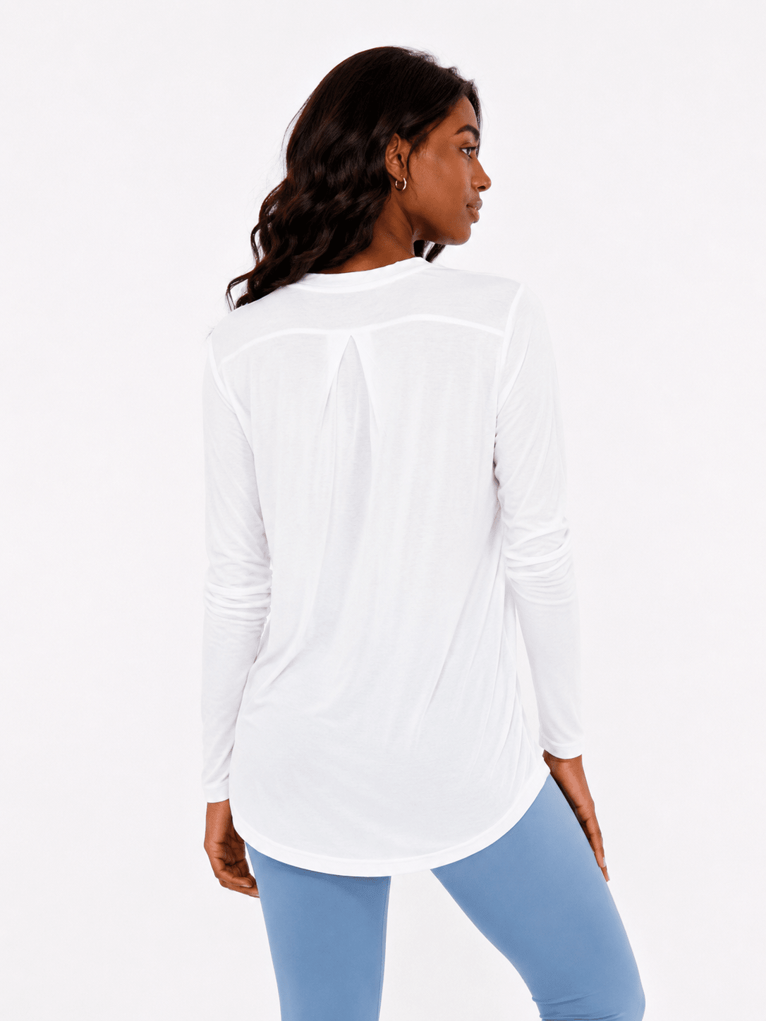 White Extra Comfort Long Sleeve Top - Sigma Fit
