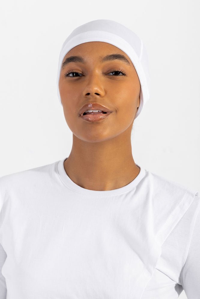 White Fitcap Pro Hijab - Sigma Fit