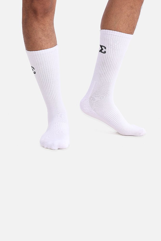 White Football Long Socks - Sigma Fit