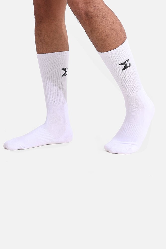 White Football Long Socks - Sigma Fit