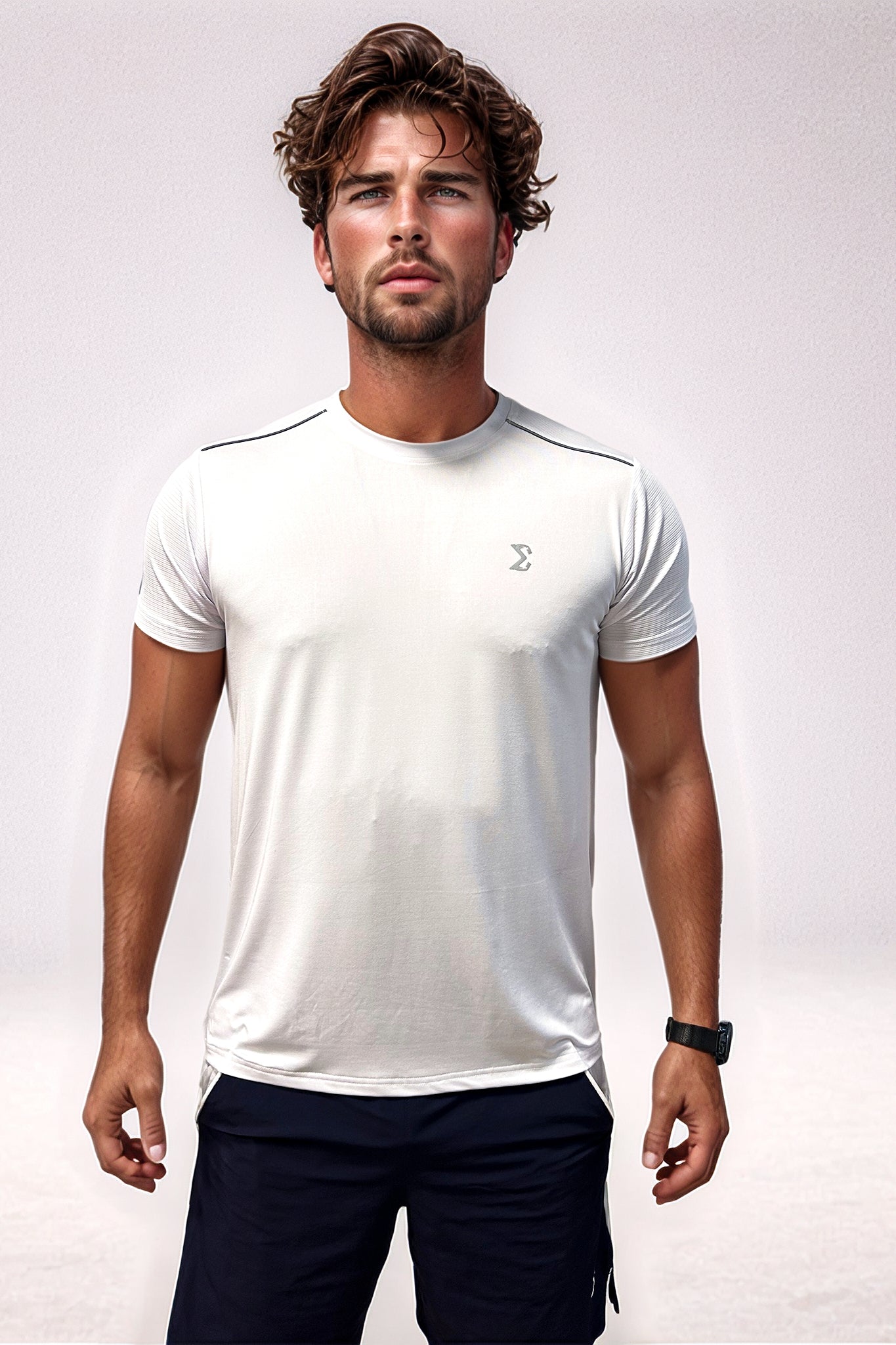 White Racket Sports Tee - Sigma Fit