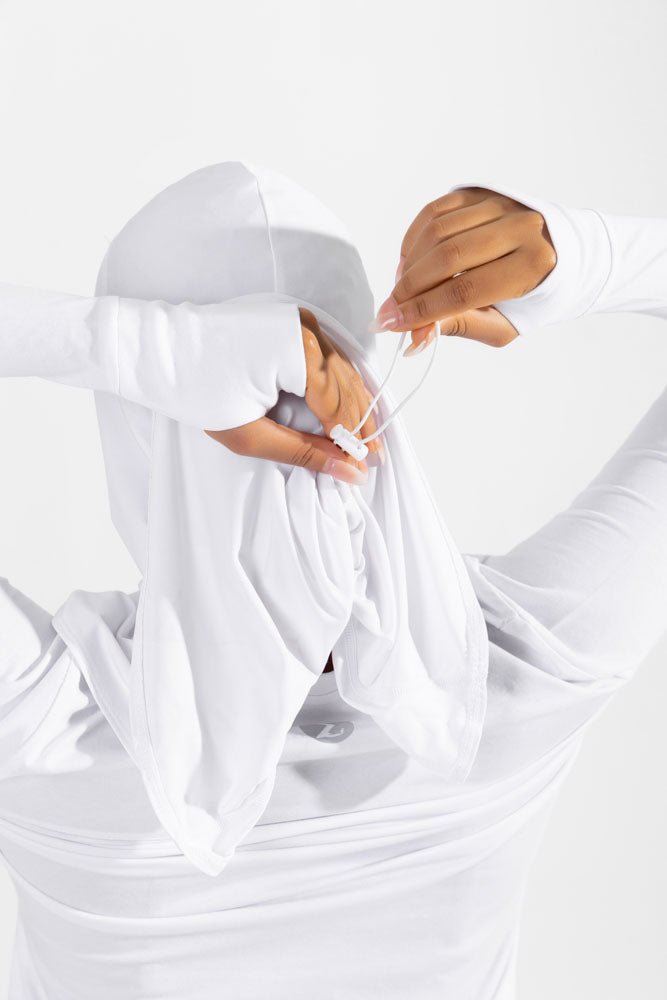White SecureFit Pro Hijab - Sigma Fit