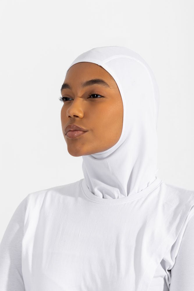 White SecureFit Pro Hijab - Sigma Fit