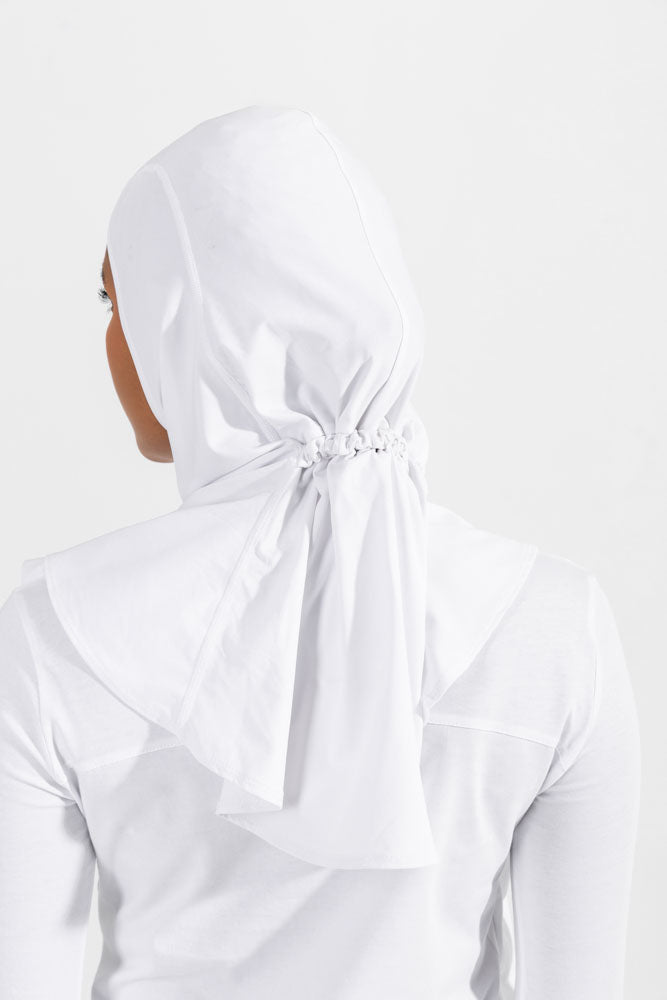 White SecureFit Pro Hijab - Sigma Fit