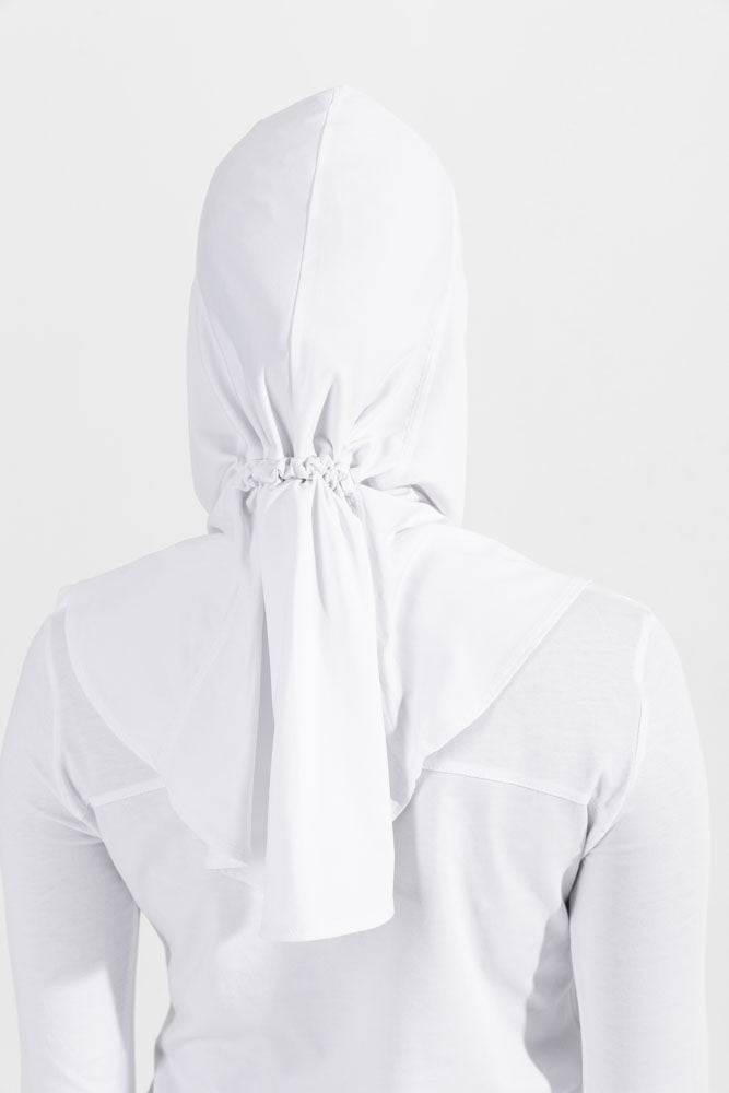 White SecureFit Pro Hijab - Sigma Fit