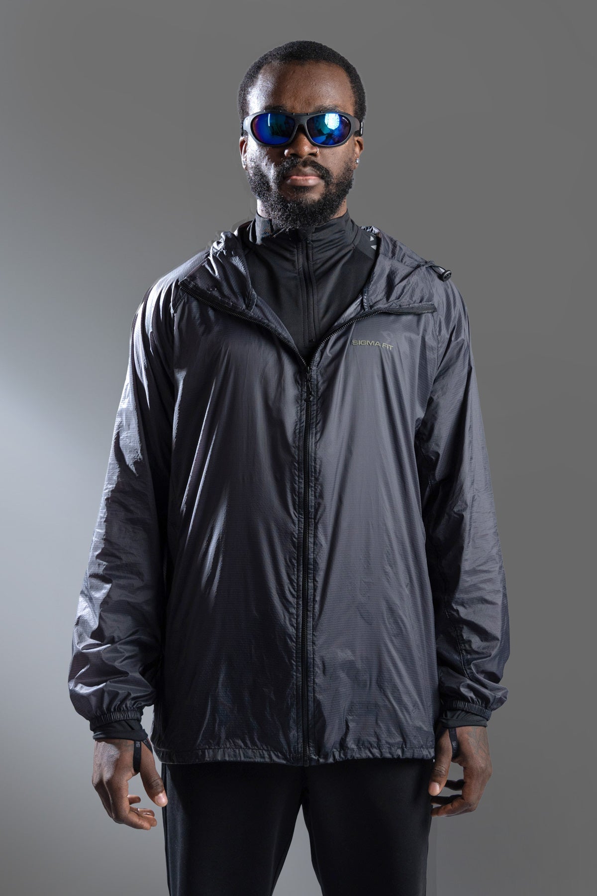 Windbreaker Jacket Dark Gray - Sigma Fit