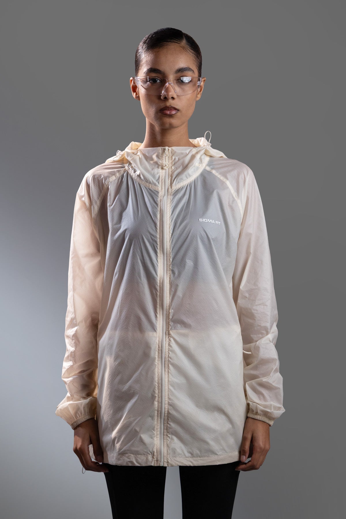 Windbreaker Jacket Off White - Sigma Fit