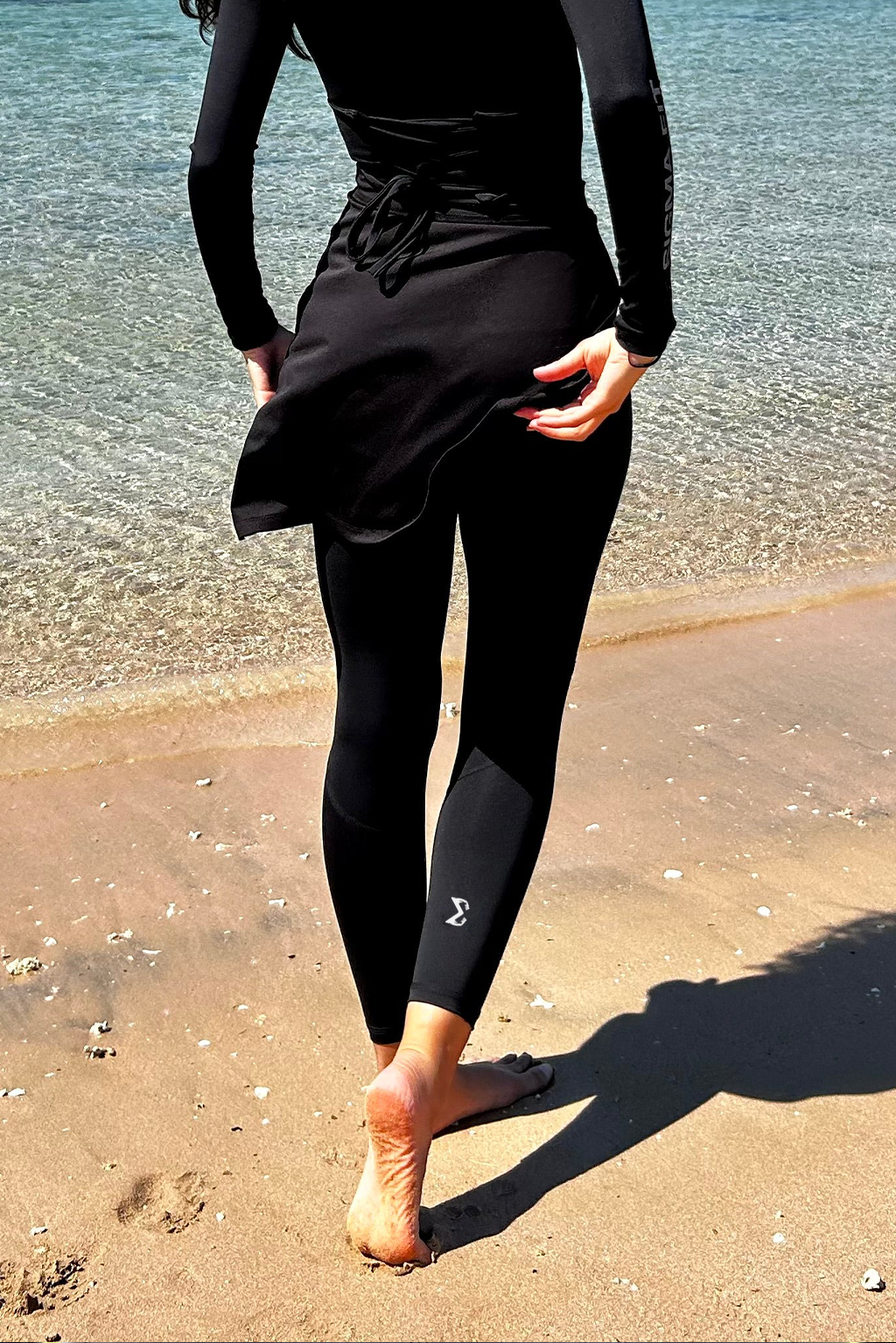 Black SculptFit Burkini Set - Back Detail - Sigma Fit