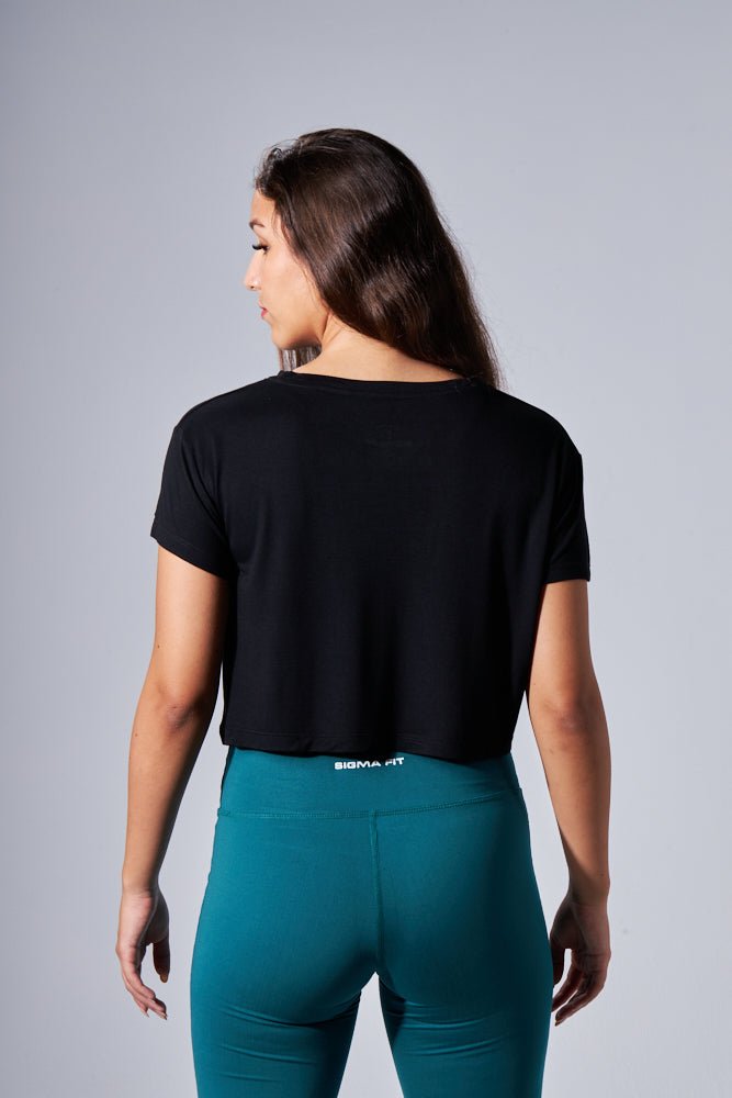 Black Back To Basics Croptop - Sigma Fit