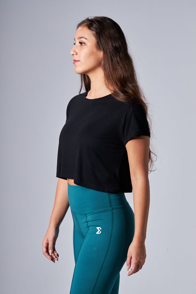 Black Back To Basics Croptop - Sigma Fit