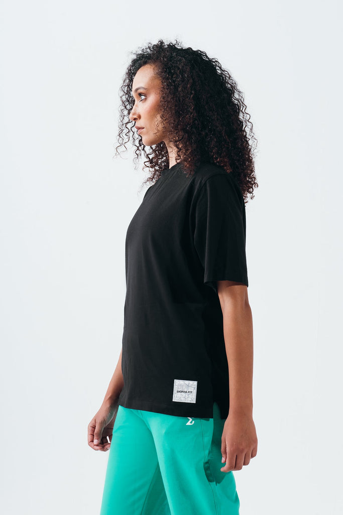 Black Basic Oversized T-Shirt - Sigma Fit