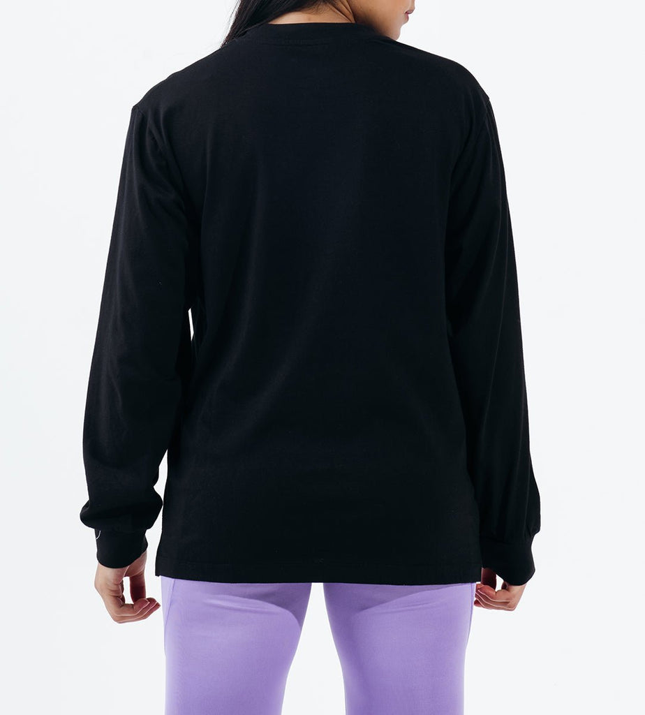 Black Over-Sized Long Sleeve Tee - Sigma Fit