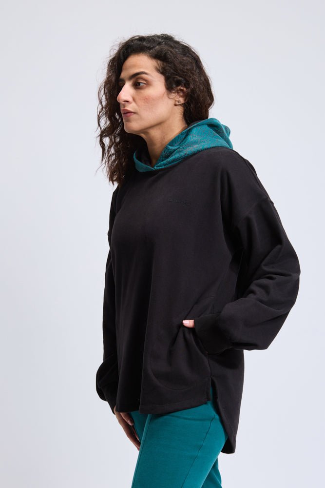 Black Oversized Hoodie - Sigma Fit