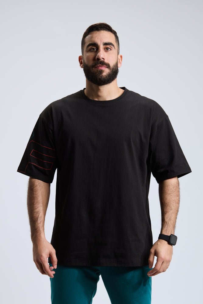 Black Oversized Tee - Sigma Fit