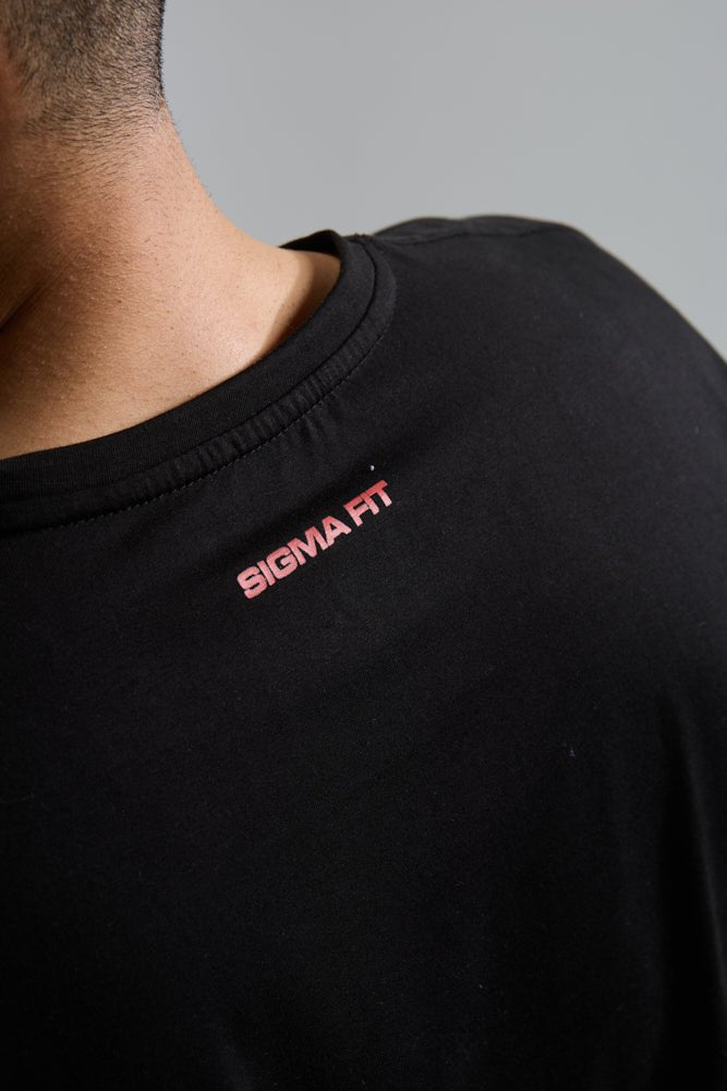 Black Oversized Tee - Sigma Fit